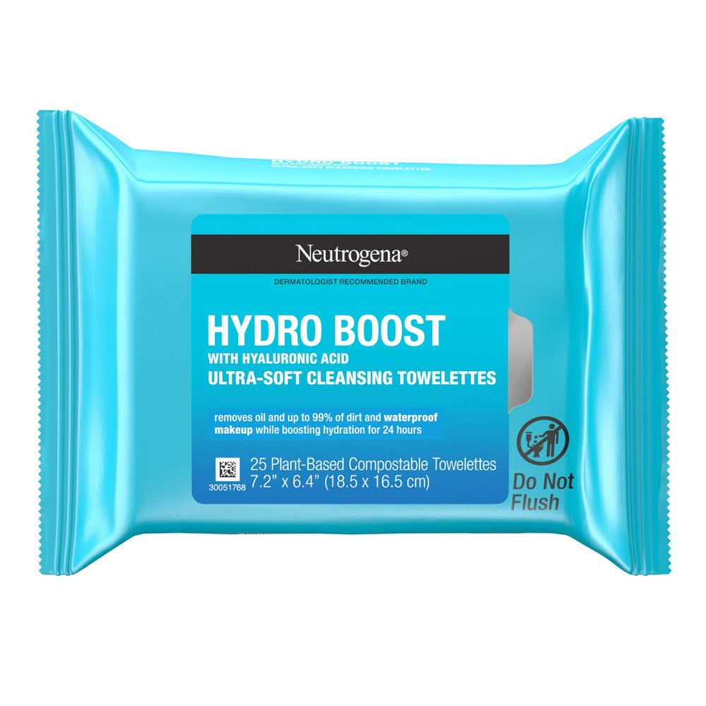 Neutrogena Hydro Boost Facial Cleansing Towelettes, 25 Ea